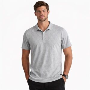 Modern Ambition Men’s Technical Polo Shirt Size Med Gray Performance Golf Casual